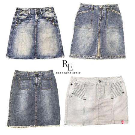 Gonna midi in denim Y2K NYC IT Girl RE-2671