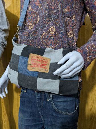 Upcycle Levi's Mixed Code Box Pouch Bag