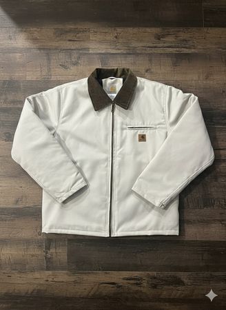 veste blanche style rework Carhartt