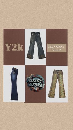 Vaqueros acampanados de denim Y2K Street Chaos