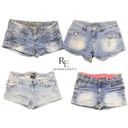 Y2K Edgy Girl Denim Sexy Mini Shorts RE-2687