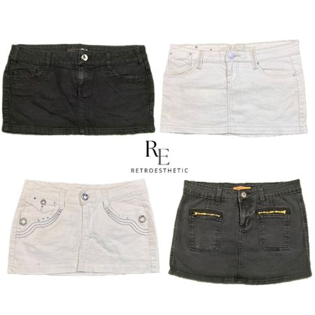 Y2K Era Cyber Girl Micro Mini Skirts RE-2688