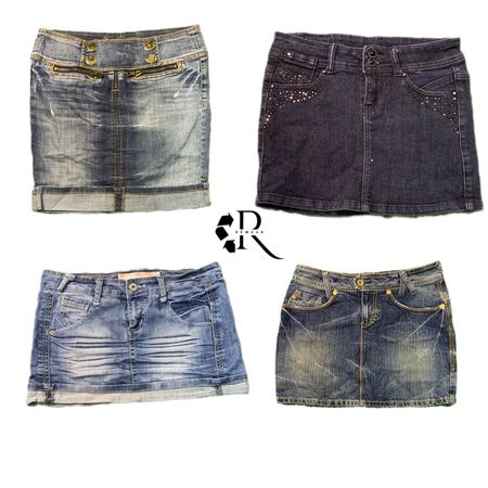 Y2K Paris Hilton Era Denim Mini Skirt W-1435