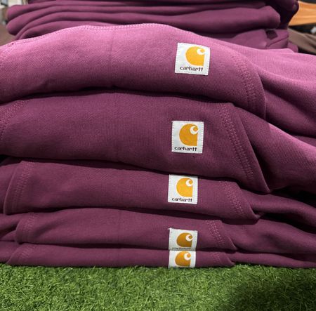 Carhartt rework style mahroon hoodie sweatshirt