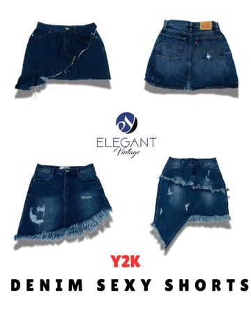 Y2K Denim Mix Skirts - EV1701