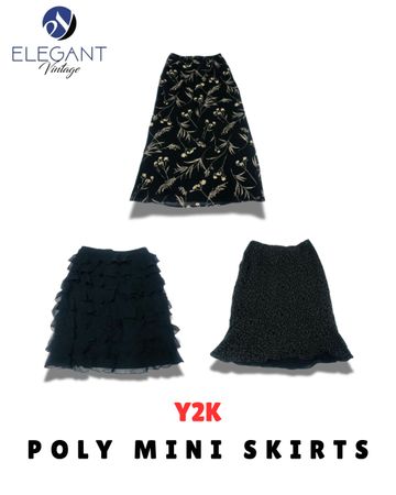 Y2K Poly Mini Skirts - EV1719