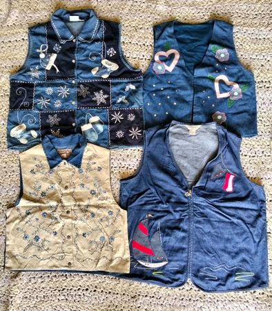 Denim waistcoat 19 pieces