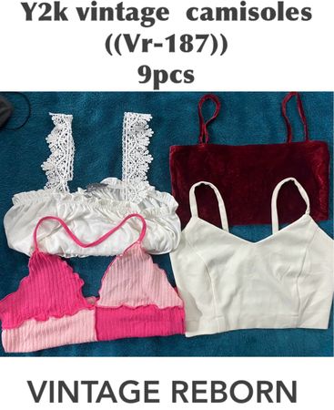 Y2K Coquette & Soft Girl:Vintage camisoles Bundle (Vr-187)