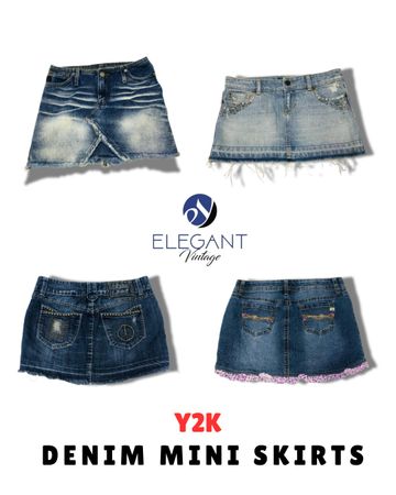 Falda de mezclilla mini Y2K - EV1729