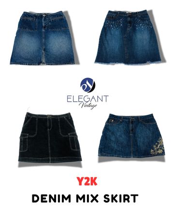 Y2K Denim Mix Skirts - EV1705
