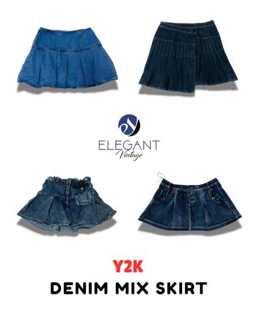 Y2K Denim Mix Skirts - EV1708