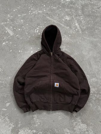 Carhartt brown rework style hooded jackets