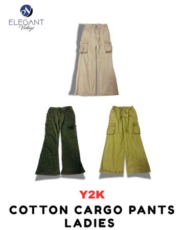 Y2K Cotton Cargo Pants Ladies - EV1768