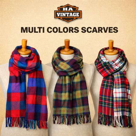 Cashmere Multi Color Scarves 🧣