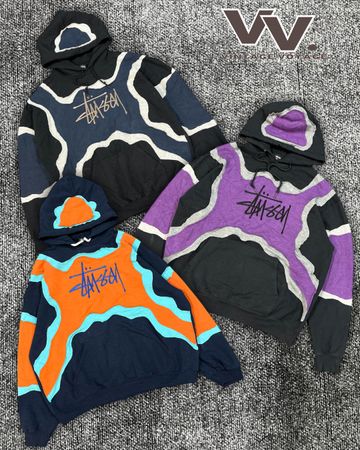 Stussy reworked style crazy patchwork hoodies #2126