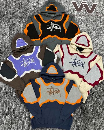 Stussy reworked style crazy patchwork hoodies #2126