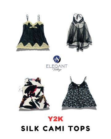 Y2K Silk Cami Tops - EV1781