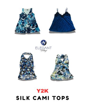 Y2K Silk Cami Tops - EV1792