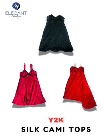 Y2K Silk Cami Tops - EV1795