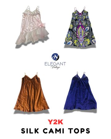Y2K Silk Cami Tops - EV1801