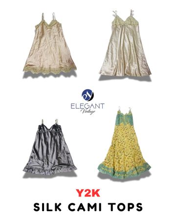 Y2K Silk Cami Tops - EV1804