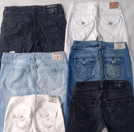 CR5776 Vintage True Religion Flare & Straight Jeans