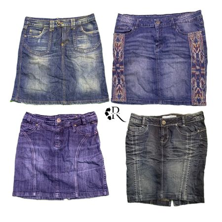 Jupes midi en denim Y2K Cyber Girl Era Rw-1442