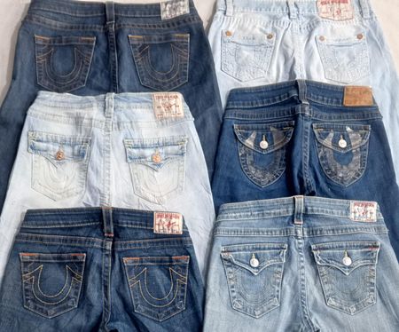 CR5778 Vintage True Religion Flare & Straight Jeans