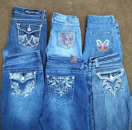 Embroided Flared Jeans