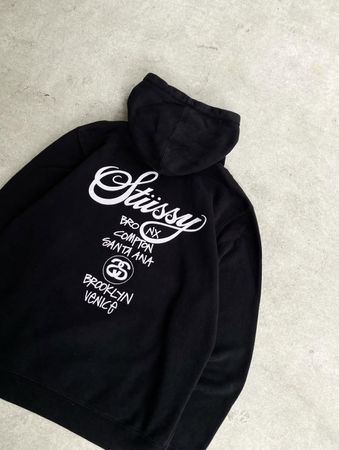 Stussy rework style ss pullover hoodie