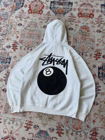 Stussy rework style 8ball pullover hoodie