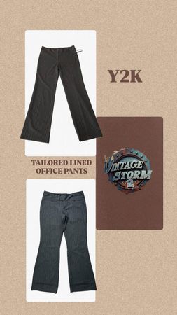 Y2K Tailored Lined Office Pants
