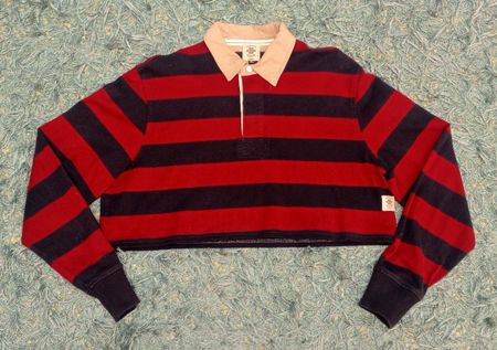 Wiederverwertete Rugby-Crop-Tops