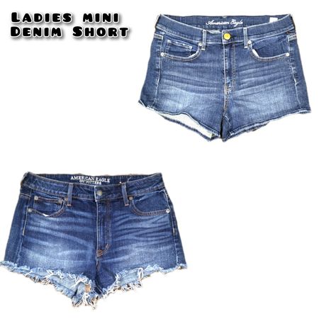 Ladies mini micro denim short