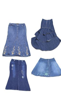 Yv163 Y2K Style Denim Skirts