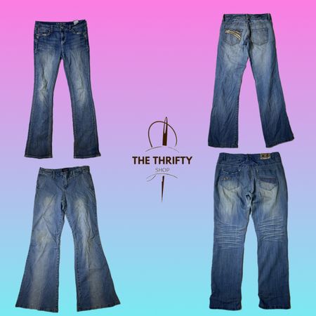 Y2k IT Girl Denim Flared jeans (SU 289)