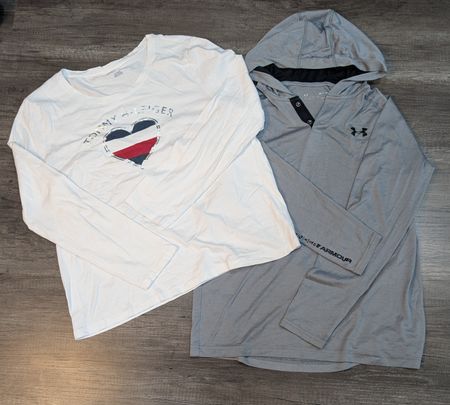Nautica, Under Armour, Adidas, Tommy Hilfiger & Nike T-Shirts à manches longues