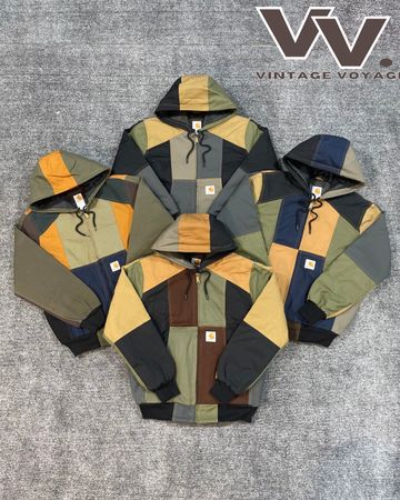 Carhartt reworked style patchwork hooded jackets #5126