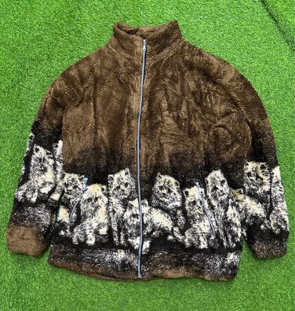 animal print fleece jacket
