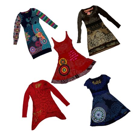 Robes imprimées graphiques Y2K (Ft Desigual)