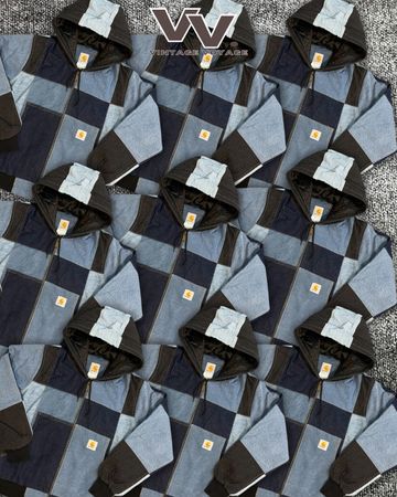 Carhartt reworked style denim patchwork active jackets #6125