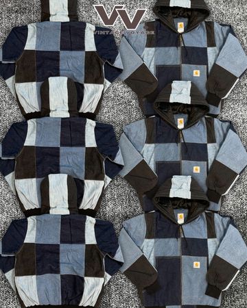 Carhartt reworked style denim patchwork active jackets #6126