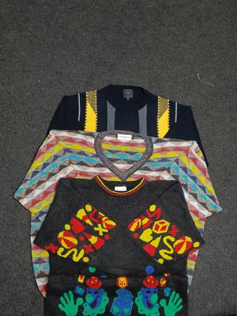 Coogi Style Sweater | 3D Knit Pattern | Y2K Retro Streetwear