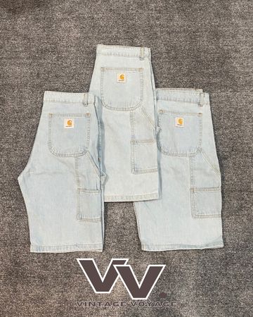 Carhartt reworked style light denim shorts #6126