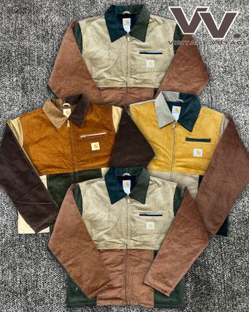 Carhartt reworked style corduroy patchwork Detroit jackets #6126
