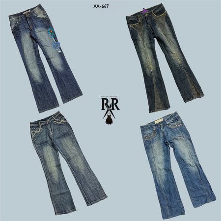 Y2K IT Girl  Unique Denim Jeans (AA-647)