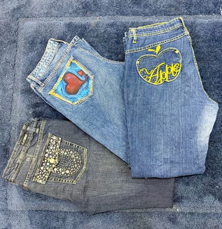 Y2K Embellished/Embroidered Jeans [TD-349]