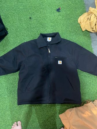 Black carhartt rework style Detroit jacket