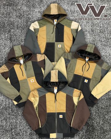 Carhartt reworked style patchwork hooded jackets #7126