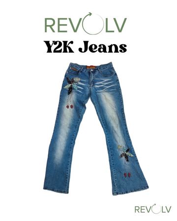 Y2K Embroided Flared Jeans (RY2K-02-EX)